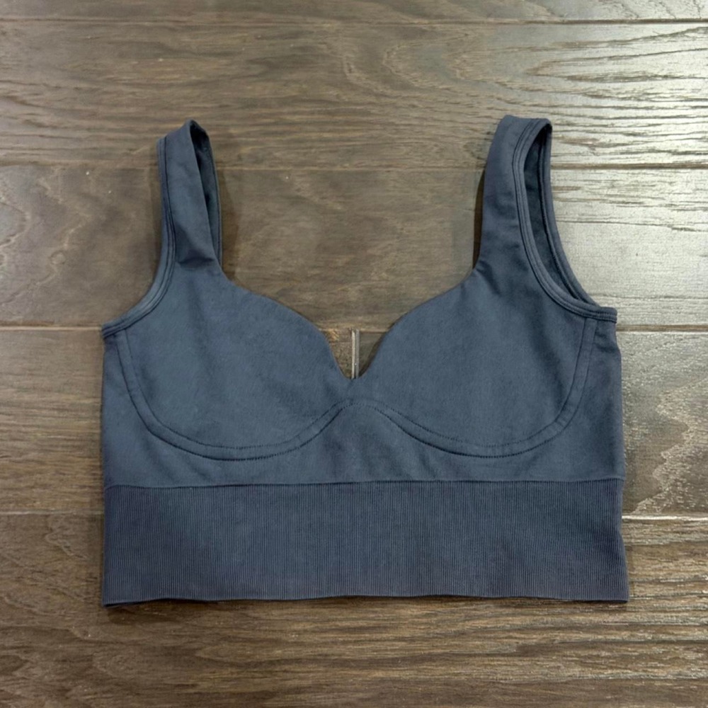Free People Movement Longline Sports Bra Navy Blue XS/S Seamless Activewear